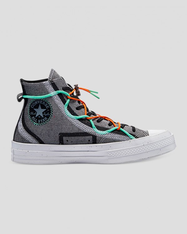 Converse Chuck 70 Morphlon Grå Sko Danmark - Converse Høje Sneakers Dame - 40587GLQN